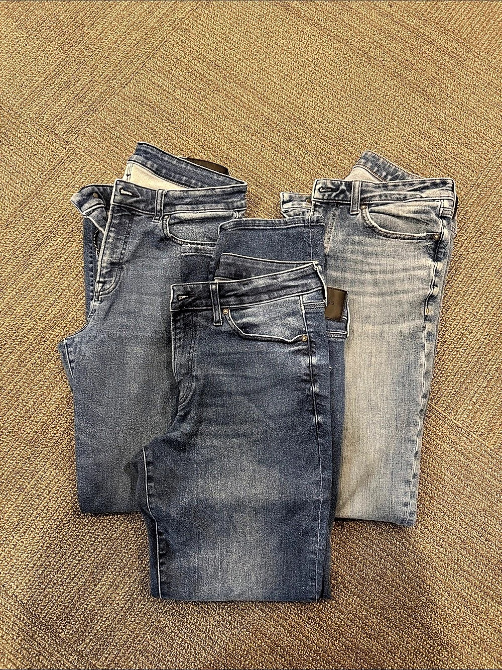Express Straight Men's Jeans Waist 32 x 34 Blue 3 pairs !